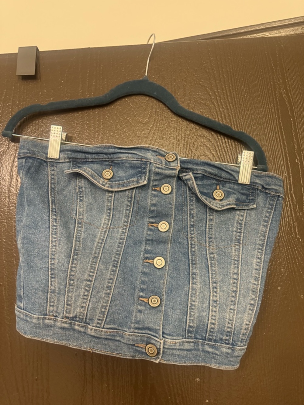 Project E Light Wash Denim Bustier